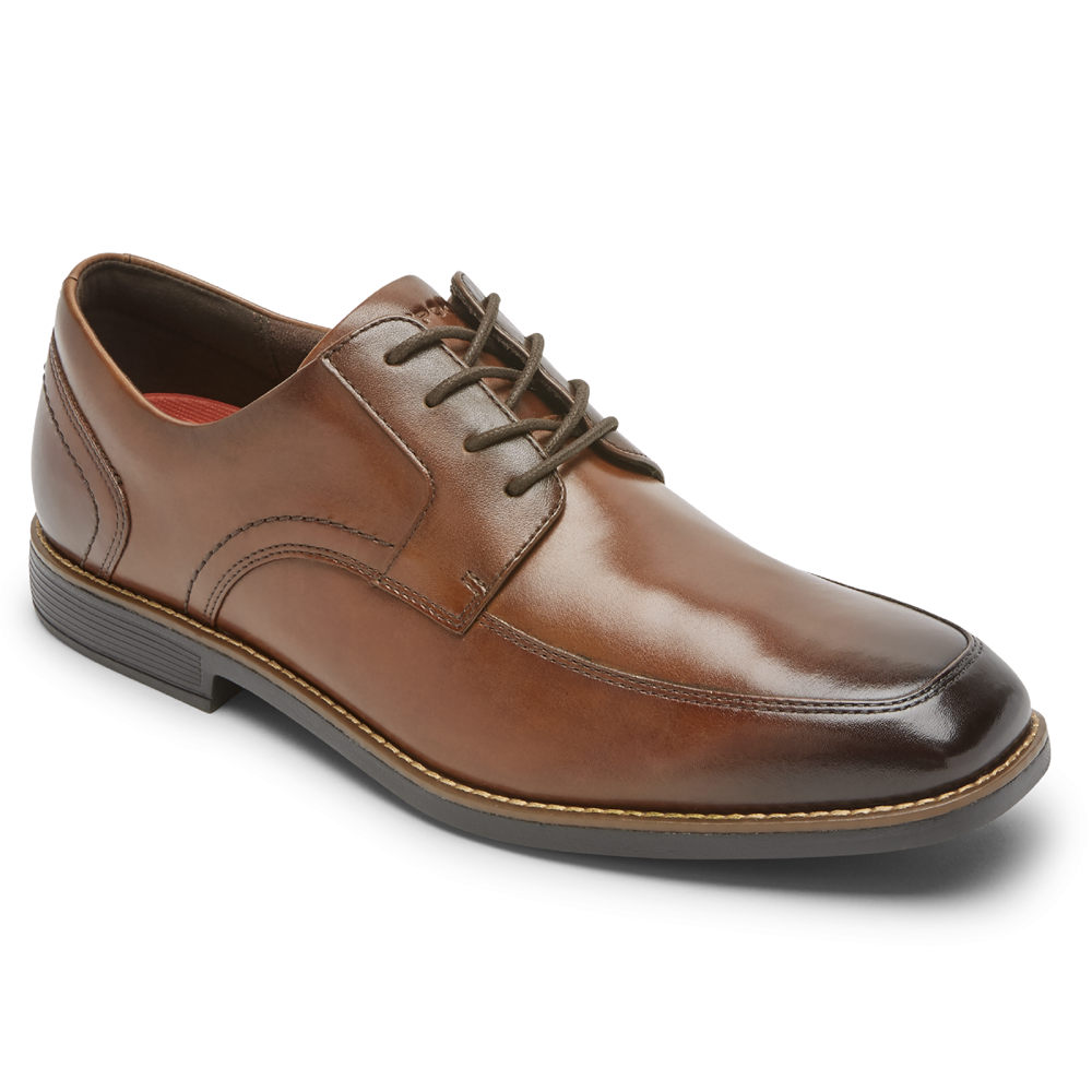 Rockport Singapore Mens Oxfords - Slayter Apron Toe Brown - JL7384256